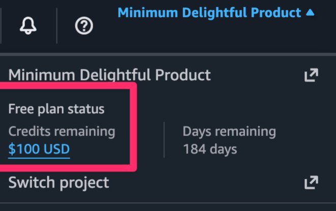 0xDrexo's tweet photo. new AWS accounts can get up to $200 in free credits 😳

• $100 on signup
• $100 more for finishing 5 tasks

new accounts only, credits expire in 6 months. 

stay on the free plan so you don't get charged.
https://t.co/Vogzw80VUw https://t.co/bJuDJtTCKb