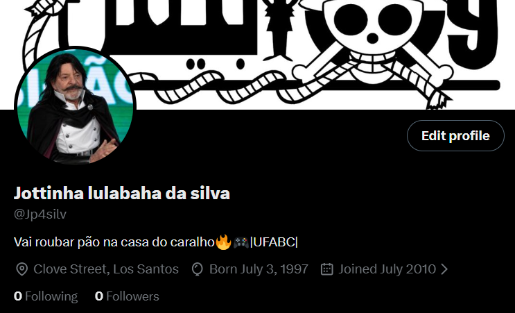 jottinhasilv's tweet photo. gente acabaram com meu tt, vagabundos !!!! https://t.co/e8wiWWfvkg