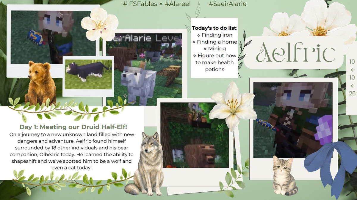 alarieclips's tweet photo. #FSFables #SaeirAlarie

⟡ Day 1 of Aelfric's adventures in FSFables 💚

⟡ Let's see what our Druid Half-Elf is going to be up to for the next few weeks! https://t.co/YWfIPnOkWJ