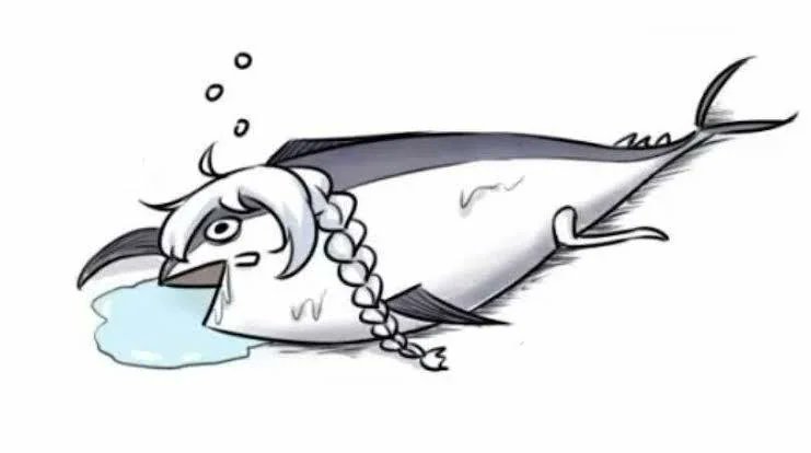 KianaParody2001's tweet photo. *flopping around*

I... NEED... TO... BREATH... https://t.co/u9dgXncgjb