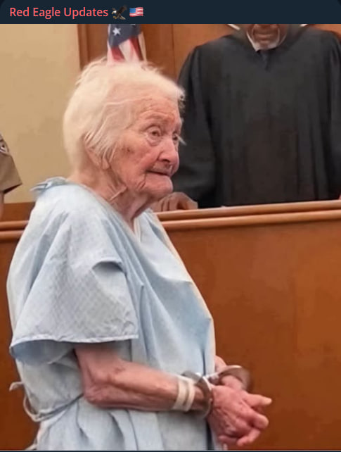 RedEagleUpdates's tweet photo. 🚨HEARTBREAKING:

A 91-year-old wife took her husband’s heart medicine without paying after their insurance lapsed and the bill jumped from $50 to $940.

SHE WAS ARRESTED FOR FELONY THEFT AND BROUGHT TO COURT IN A HOSPITAL GOWN AND CHAINS.

THE JUDGE ORDERED THE CHAINS OFF, DISMISSED THE CHARGES, AND GOT THEM HELP.

Do you think she should have been arrested?

YES or NO?
