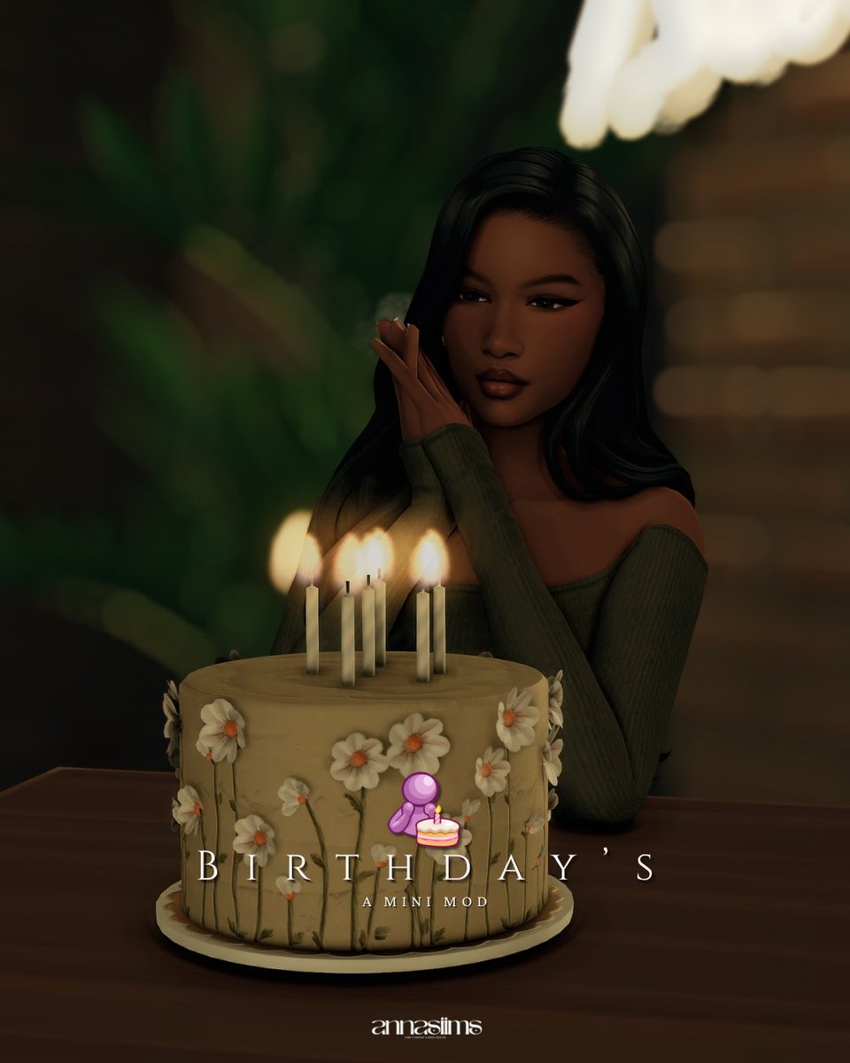 annasiims's tweet photo. With this mini mod your sims can wish others a happy birthday, talk about their birthday and receive random texts. You can also assign their birthday month/season 🎂 #TheSims4 | Available on my patreon 🤍 https://t.co/FAbfYw8NGm
