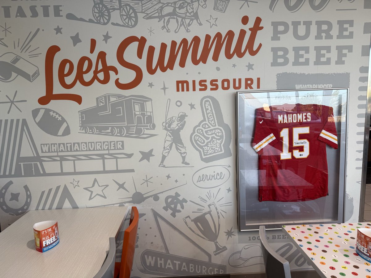 Jacobhess's tweet photo. Hey @PatrickMahomes, I gotta talk to you about your Whataburgers. We are now 2 for 2.

Two different locations, two different times. 

Two great experiences.  

Excellent customer service, excellent food, excellent ketchup. 

Brae specifically was the gal that helped us today. Please pass along our thanks, we’re planning to stop again next time we’re in KC.