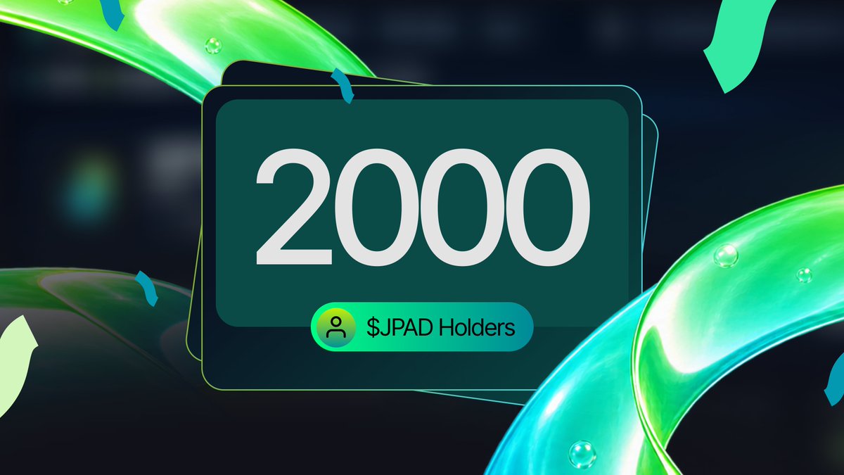 Jupaddotfun's tweet photo. $JPAD now has over 2k holders. https://t.co/C7Ot5RpMBJ