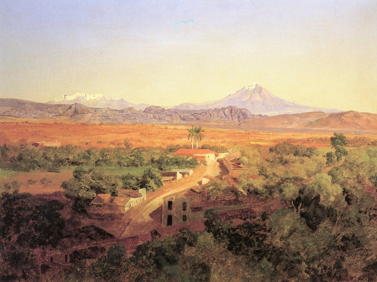 artist_velasco's tweet photo. El Popocatépetl y el Iztaccíhuatl https://t.co/4XvCK6SeIw