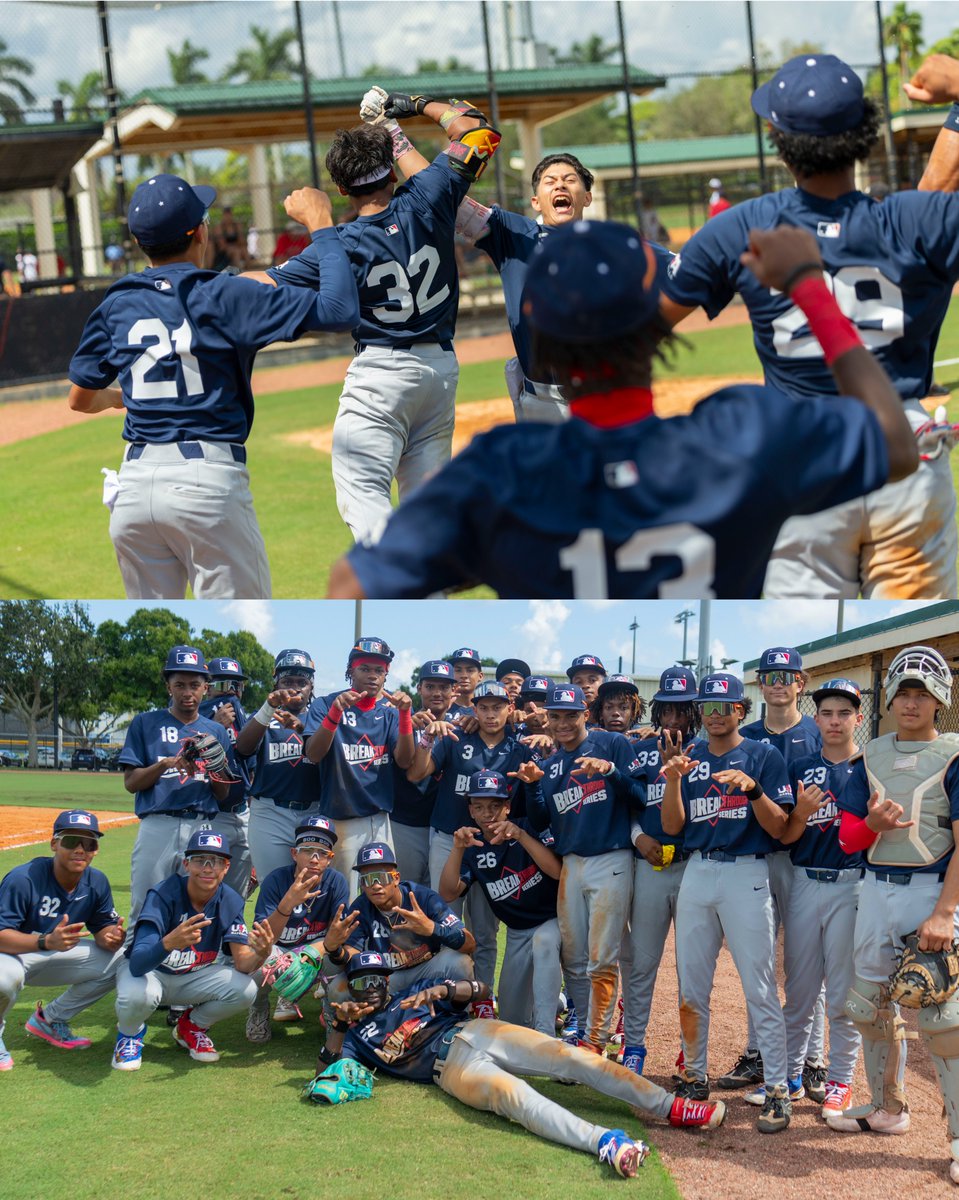 MLBDevelops's tweet photo. That 3-0 feeling 🙂‍↕️🤫

#BreakthroughBoyz Freshman + 17U are undefeated on Day 3 of the PG #WWBA Championship🏆 https://t.co/CovSeDgkqC