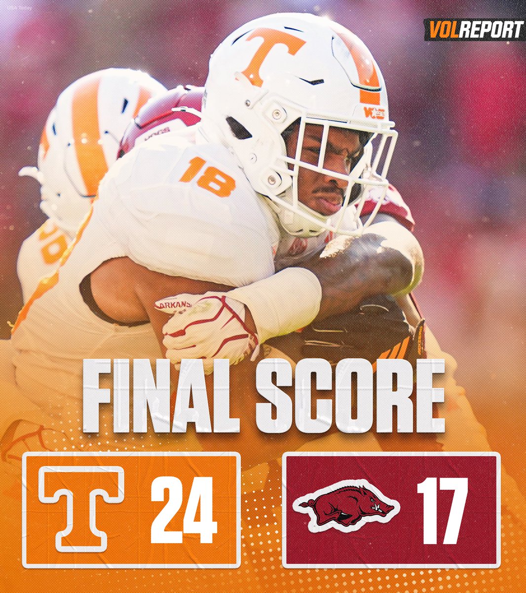 AllVolReport's tweet photo. No. 15 TENNESSEE ESCAPES ARKANSAS WITH THE WIN😤 https://t.co/nEr4HHw4bt
