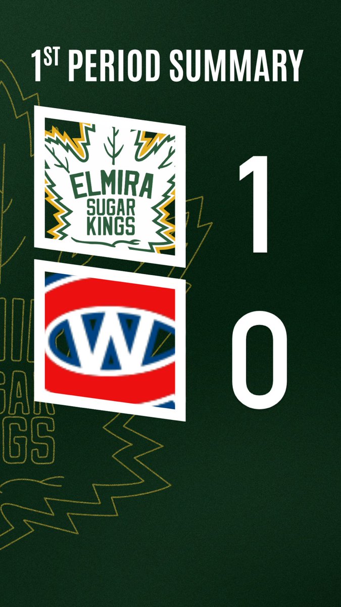 SugarKings's tweet photo. Score after the 1st: 
ELM: 1
WEL: 0

#elmirasugarkings #gohl #proudtobeaking https://t.co/MD9aIE3dXM