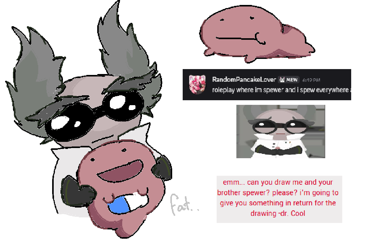 isopsyco's tweet photo. idk why i drew dr cool so bug eyed looking here i was gonna change it but i found it funny
#spewer #mewgenics https://t.co/sj5Pv5T5rW