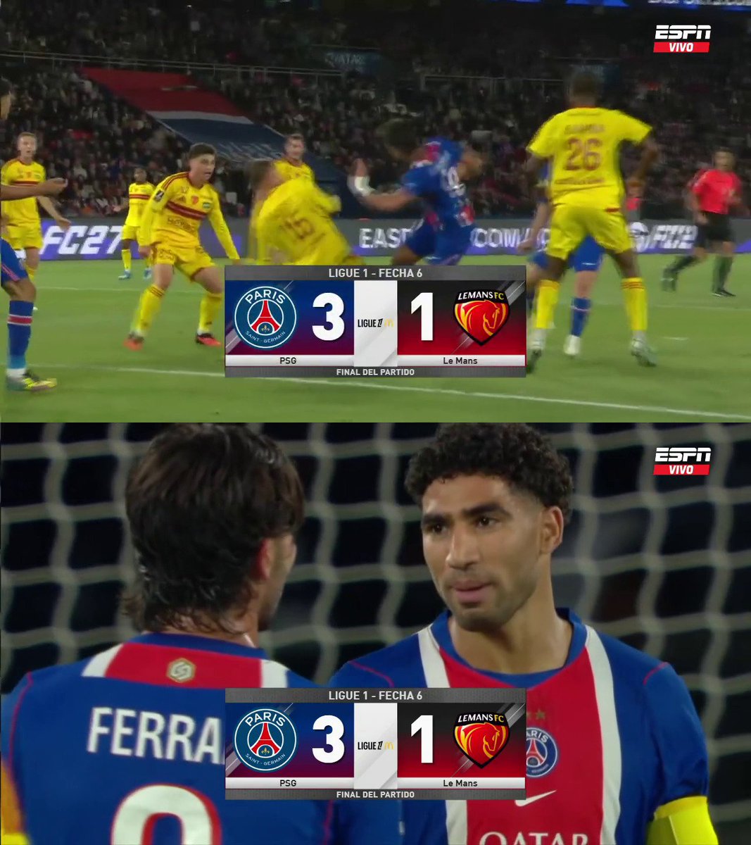 TheLokiLad's tweet photo. 🔚 FULLTIME
🔵 Paris SG 3-1 Le Mans 🟡
▪️ PSG-Paris Saint-Germain get the job done at home to Le Mans to keep the pressure on Ligue 1 leaders Monaco
#Ligue1 #PSGLMFC https://t.co/HEkz2FnfJB