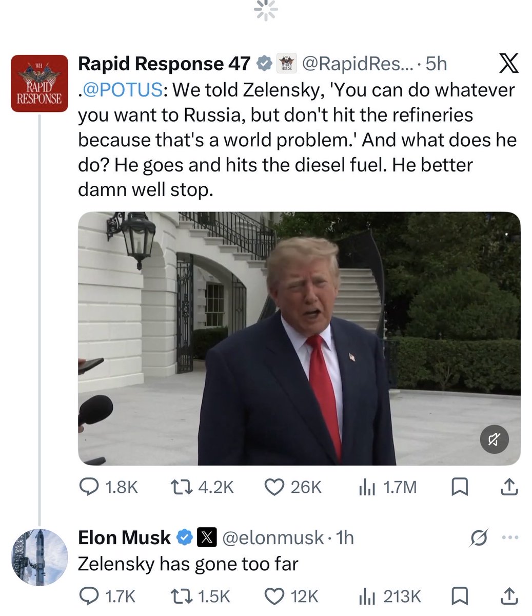 mariintraday's tweet photo. @dedzaebal А Илон Маск пишет, что Зе��енский зашел слишком далеко 🤦‍♀️ https://t.co/8GQWhd95La