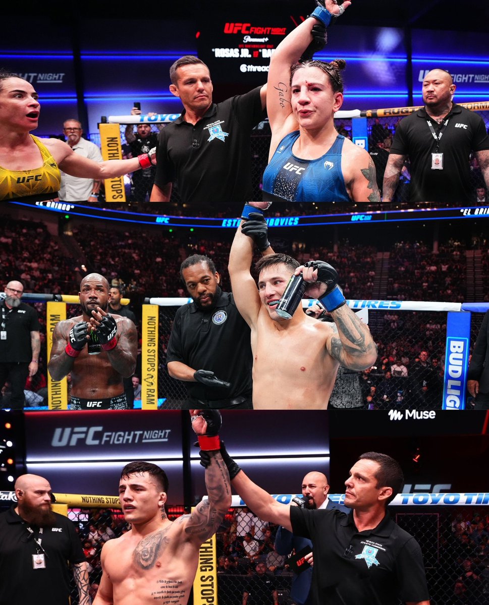 albicelesteilu's tweet photo. ✅️ Ailín Pérez venció a Norma Dumont en #UFCVegas121

✅️ Esteban Ribovics derrotó a King Green en #UFC332

✅️ Francisco Prado le ganó a Ismael Bonfim en #UFCVegas122

🇦🇷 ¡Tres victorias seguidas para Argentina en la UFC! https://t.co/2Uc5cIaF0P