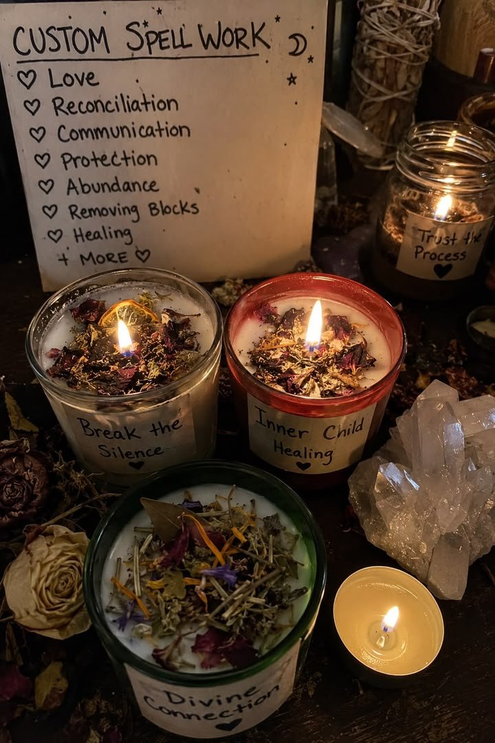 AriDivineRoots's tweet photo. ✨ Custom Spell Work Open 🕯️
Love • Reconciliation • Communication • Protection • Abundance
Removing Blocks • Healing • &amp; more
Hand-crafted candles charged with pure intention.
DM to book your ritual 💫

#SpellWork #LoveSpells #Reconciliation #Manifestation https://t.co/RHCgTtPl7z