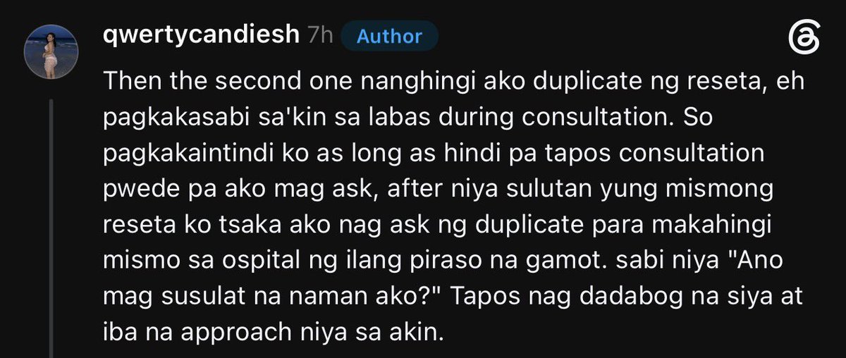notsureph's tweet photo. Doctors (lalo na yung nasa psych field) should have compassion and consideration for their patients🥺 Kahit basic empathy, patience and respect man lang sana. Di lahat ng pasyente komportableng magtanong at di lahat kayang ipaglaban agad ang sarili nila, especially when they’re already in a vulnerable state. A little kindness and consideration can make a huge difference🤍

Di naman kelangang maging overly accommodating pero sana wag namang iparamdam sa pasyente na pabigat sila for asking questions or requesting something they need. Patients deserve to be treated with dignity, understanding and compassion. These should be the bare minimum not privileges they have to earn🫂