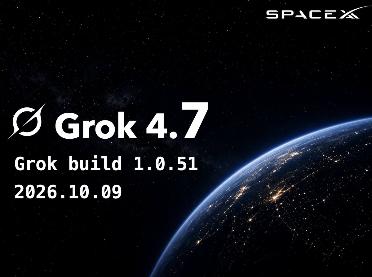 KoreanTramp's tweet photo. 🚀 Grok Build 신규 업데이트(2026.10.09)

1.0.51 — 2026-10-09

⚠️ 호환성 변경
• 긴 세션에서 취소(cancel)하거나 편집 후 다시 보내기(edit-resend)를 해도 작업 공간 파일이 예기치 않게 되돌려지지 않습니다.

• 메모리 설정이 단순해져서 rollout과 file_writes_enabled 옵션이 사라지고, 메모리는 켜짐/꺼짐만 있습니다.
👉 문서상 메모리는 [memory] enabled = true(또는 [memory_v2] enabled), 환경변수 GROK_MEMORY=1/0, 세션 중에는 /memory에서 t로 켜고 끕니다. 우선순위는 CLI 플래그 --no-memory > GROK_MEMORY > [memory_v2] > [memory] > 원격 관리 설정이며, 아무것도 없으면 꺼집니다. 제거된 두 옵션은 사용자 가이드에 설명이 없습니다.

• /share 명령과 관련 세션 공유 기능이 CLI와 SDK에서 제거되었습니다.
👉 사용자 가이드에는 /share 항목이 없습니다.

✨ 새 기능
• 인라인 뷰포트를 이전에 ���장한 화면 영역에 복원할 때 별도의 커서 위치 질의가 필요 없습니다.

• 헤드리스 grok -p가 백그라운드 목표(goal)가 끝날 때까지 기다렸다가 결과를 보고합니다.
👉 /goal은 목표를 세우고 여러 라운드를 돌며 독�� 검증 뒤에야 완료로 표시하는 기능이며, GROK_GOAL/goal.enabled로 켜고 끕니다.

• /imagine 같은 명령은 필요한 도구를 쓸 수 없으면 대응하는 번들 스킬을 대신 실행합니다.
👉 /imagine <설명>은 이미지, /imagine-video <설명>은 영상 생성 명령입니다.

• 새 /density 명령과 도구 호출 밀도(Tool call density) 설정으로, 도구 호출이 기록에 얼마나 자세히 표시될지 고를 수 있습니다.
👉 단계는 detailed, compact-shells(Diff focus), compact-ungrouped(Balanced), compact-grouped, compact-all-grouped(기본)입니다. 설정 키는 ui.tool_call_density, 환경변수는 GROK_TOOL_CALL_DENSITY이고, /density Diff focus처럼 이름으로도 고를 수 있습니다.

• 웹 가져오기(web fetch) 승인 카드에 "항상 허용"과 "절대 허용 안 함" 도메인 옵션이 생겼고, 폴더 단위로 유지됩니다.
👉 문서상 "never allow"는 정확한 도메인을 기억하고 하위 도��인까지 막으며, 기억된 거부가 허용보다 우선합니다. [ui] remember_tool_approvals = false로 이 옵션을 끌 수 있습니다.

• 세션 중에 스킬을 추가하거나 바꾸면 슬래시 명령 자동완성이 즉시 갱신됩니다.

• 요청 양식(Request form)이 비밀번호나 카드 번호 같은 민감한 정보를 값이 모델로 전송되지 않게 안전하게 받아 채웁니다.

• Chrome 프로필을 지속 가능한 상태 디렉터리에 저장해 재시작 후에도 유지할 수 있습니다.

• 작업 공간 서버(workspace server) 세션들이 쿠키와 저장소를 공유하는 Chrome 인스턴스 하나를 함께 씁니다.

• /feedback의 Drafts 탭에서 G/Home과 End로 첫 번째 또는 마지막 초안으로 바로 이동합니다.
👉 /feedback의 Drafts 탭에서 저장된 초안을 볼 수 있습니다.

• 대시보드의 고정(pinned) 세션이 고정하거나 재정렬한 순서를 그대로 유지합니다.
👉 대시보드에서는 Ctrl+T로 고정하며, 문서상 고정된 행은 두 그룹 보기 모두에서 수동 순서를 유지합니다.

• tmux에서 extended-keys가 켜져 있으면 Shift+Enter, Ctrl+., Ctrl+/, Ctrl+[/]가 동작합니다.
👉 터미널 지원 문서에 terminal.tmux-extended-keys 항목이 set -g extended-keys on으로 나와 있고, tmux 3.5 이상에서는 set -s extended-keys-format csi-u도 필요하다고 되어 있습니다. 문서는 doctor가 이 두 값을 직접 설정하지 않는다고 적고 있습니다.

• grok -p --output-format json이 ��제로 사용한 워크트리 폴더를 정확히 보고합니다(-w 이름이 겹친 뒤에 유용합니다).
👉 문서상 --worktree NAME의 이름이 이미 쓰이면 NAME-2, NAME-3처럼 번호가 붙은 워크트리가 만들어집니다.

• my-guard 같은 경로 없는 훅 명령이 훅 파일 옆에 없으면 PATH에서 찾아 실행합니다.

• 헤드리스 JSON 오류 출력에 세션이 시작된 경우 워크트리 폴더가 포함됩니다.

• grok sessions list와 /resume이 같은 하위 폴더에서 시작한 워크트리 세션도 보여 줍니다.
👉 문서상 grok sessions list는 현재 작업 디렉터리의 세션을 워크트리 라벨별로 묶어 보여 줍니다.

• 대시보드 상세 화면에서 /exit(와 별칭)를 쓰면 Grok 전체가 종료되지 않고 그 세션만 닫힙니다.

• 파일 접근을 제공하는 편집기가 에이전트가 디스크 파일을 읽고 쓴다는 일회성 기록 안내를 받습니다.

• --background-wait-timeout이 시간 초과 후 실행 중인 헤드리스 목표도 멈추고 오류와 함께 종료합니다.

• 대화형 세션에 Grok Build 사용자 가이드 위치 안내가 포함되어, 에이전트가 사용법 질문에 답할 수 있습니다.
👉 가이드는 ~/.grok/docs/user-guide/에 있습니다.

• 새 /workflow 명령으로 백그라운드 워크플로 실행을 모델에 보내지 않고 목록 확인, 중지, 재개할 수 있습니다.
👉 문서상 실행마다 deep-research-2 같은 고유한 이름이 붙고, /workflow runs 대시보드에서 보거나 /workflow pause, resume, stop에 그 이름을 넘깁니다. 워크플로는 .grok/workflows/*.rhai 스크립트입니다.

• 백그라운드 워크플로 실행이 작업(tasks) 창에 중지 버튼과 함께 나타납니다.
👉 작업 창은 Ctrl+G로 켜고 끕니다.

• 웹 검색이나 파일 삭제를 묻는 훅이 승인 카드에 훅 이름을 표시합니다.
👉 훅이 {"decision": "ask", ...}를 돌려주면 승인 창이 열리며, 이때는 always-approve, auto 모드, 저장된 "always allow"가 모두 적용되지 않습니다.

• config.toml이 [update] 섹션을 받아들이며 다른 명령이 깨지지 않습니다.
👉 [update] 섹션의 세부 키는 사용자 가이드에 설명이 없습니다.

• /hooks에 나열된 훅 로드 오류를 펼쳐 전체 메시지를 볼 수 있습니다.

• grok worktree 명령이 Jujutsu 저장소 안에서도 올바르게 동���합니다.

• /pr-workflow 같은 스킬 명령과 함께 붙여 넣은 이미지가 모델로 전송됩니다.

• 목표(goal) 중에 Ctrl+C를 누르면 목표가 계속 진행되지 않고 일시 중지됩니다.
👉 /goal에는 status, pause, resume, clear 하위 명령이 있습니다.

• 저장된 로그인이 없으면 grok -p가 auth_provider_command를 실행합니다.
👉 auth.auth_provider_command는 표준 출력이 토큰이 되는 외부 인증 실행 파일입니다.

• 활성 목표가 있는 대화를 다시 열면 목표가 자동으로 이어집니다.

• 세션을 재개할 때 브라우저 탭이 한꺼번에가 아니라 필요할 때 복원됩니다.

• grok agent stdio가 ACP로 세션 목록을 지원하고 일관된 응답 형식을 돌려줍니다.
👉 grok agent stdio는 IDE나 SDK가 ACP(JSON-RPC)로 Grok에 연결하는 방식입니다(15-agent-mode.md).

• 승인에 메시지를 달아 답하면 모델에 그것이 후속 지시임을 알려 줍니다.

• 헤드리스 모드에서 --allowed-tools가 --allow의 별칭으로 받아들여집니다.
👉 --allow <RULE>은 glob 패턴을 쓰는 권한 허용 규칙으로, 여러 번 쓸 수 있습니다.

🐛 버그 수정
• 슬래시 명령 제안이 뜰 때 커서 뒤의 글자가 입력 중에 사라지지 않습니다.

• 독의 실행 중인 워크플로가 메인 기록과 같은 깜박이는 표시를 보여 줍니다.

• 모드 전환 도구 호출이 목표 모드 이름과 함께 기록에 나타납��다.

• always-approve 모드가 웹 요청을 추가 확인 없이 자동 승인합니다.
👉 always-approve는 --always-approve(별칭 --yolo)로 켜며, 문서상 deny 규칙과 훅은 그대로 적용됩니다.

• 뷰포트 아래에 빈 여백만 있을 때는 따라가기(follow) 표시가 나타나지 않습니다.

• 검색이 실패해도 빈 Search "" 대신 원래 패턴을 보여 줍니다.

• 모델 목록 없이 열린 세션이 공개 Auto id를 사용해 모든 계���에서 성공합니다.

• 계획 변경이나 모드 전환을 요청하는 백그라운드 깨우기(wake) 턴이 올바르게 처리됩니다.

• 모델 호출 재시도가 일반적인 대기 메시지 대신 진행 상태를 보여 줍니다.

• 재개 후 포그라운드 서브에이전트 활동이 올바르게 표시됩니다.

• 아주 큰 붙여넣기 프롬프트가 인라인으로 전송되지 않고 파일로 옮겨집니다.

• 로그인 실패 시 원시 오류 대신 다음 단계를 안내하는 쉬운 영어 메시지를 보여 줍니다.

• 로그아웃하면 로컬 세션에서 실행 중인 턴을 활성 상태로 두지 않고 중지합니다.

• 권한 카드가 열려 있을 때 즉시 보내기(send-now) 단축키가 always-approve 모드를 실수로 켜지 않습니다.
👉 문서상 즉시 보내기 키는 턴을 멈추고 메시지를 다음 턴으로 보내는 cancel-and-send 동작이며, 선택지 화면이나 always-allow 패턴을 편집하는 동안에는 아무 일도 하지 않습니다.

• /find가 응답이나 명령 출력이 스트리밍되는 동안에도 일치 개수와 이동을 정확하게 유지합니다.

• 도구가 만든 이미지를 검증해, 잘못된 파일이 현재 턴이나 이후 재생을 망가뜨리지 않습니다.

• 브라우저 도구가 저장한 스크린샷과 이미지 산출물이 실제 이미지 파일로 저장됩니다.

• 속도 제한(rate-limit) 오류가 기대한 메시지를 보여 주고, 아주 작은 이미지는 일찍 거부됩니다.

• 즉시 보내기(Ctrl+Enter)가 열려 있는 질문 카드에 실수로 답하지 않습니다.

• 위쪽 화살표로 대기열을 열면 선택한 후속 입력이 보이도록 스크롤됩니다.

• 화면 지우기 코드가 들어 있는 명령 출력이 버려지지 않습니다.

• 대시보드 커서와 오버레이 카운터가 현재 그룹 보기를 올바르게 따라갑니다.
👉 대시보드의 Ctrl+G는 상태별/디렉터리별 그룹 보기를 전환합니다.

• 헤드리스 JSON 출력이 턴 한도에 도달했을 때 올바른 종료 사유를 보고하고 중복된 오류 접두어를 없앴습니다.
👉 헤드리스 이벤트에는 max_turns_reached가 있을 수 있습니다(14-headless-mode.md).

• 세션 선택기 하단에 같은 단축키가 두 번 나열되지 않습니다.

• GNOME Terminal, xfce4-terminal 같은 터미널에서 파일 관리자에서 이미지를 끌어다 놓으면 올바르게 첨부됩니다.

• 수정이 진행되는 동안 추가한 계획 댓글이 보존되어 계획을 승인할 ��� 함께 전송됩니다.
👉 계획 모드에서는 인라인 댓글이나 자유 형식 메모를 보내면 에이전트가 계획을 고칩니다(19-plan-mode.md).

• 실패한 권한 프롬프트가 인터페이스 탓으로 돌리지 않는 더 분명한 메시지를 보여 줍니다.

• --disallowed-tools가 모델에 보이는 정확한 이름(run_terminal_command, spawn_subagent 등)을 받아들입니다.
👉 --disallowed-tools는 쉼표로 구분하는 헤드리스 전용 플래그입니다.

• 대괄호 붙여넣기(bracketed-paste) 표시가 없는 긴 붙여넣기도 약 1 KB에서 멈추지 않고 끝까지 읽습니다.

• 피드백을 보내면 즉시 "Sending feedback…"이 표시되고, 실패한 전송이 첫 문구를 반복하지 않습니다.

• 승인 카드가 나타날 때 타이핑, 화살표, Enter가 실수로 동작을 승인하거나 always-approve 모드를 켜지 않습니다.

• 예전 세션 가져오기 오류 힌트가 페이저에서 잘리지 않고 전체가 표시됩니다.

• Grok을 시작한 폴더의 스킬이 올바르게 (local)로 표시됩니다.

• 저장소에 named pipe나 소켓이 있어도 워크트리 생성이 멈추지 않습니다.

• --no-subagents 플래그가 헤드리스/-p 세션에서도 올바르게 동작합니다.
👉 --no-subagents는 서브에이전트 생성을 끄는 플래그입니다(GROK_SUBAGENTS, subagents.enabled).

• 재개된 세션이 중단된 서브에이전트 작업을 실패가 아닌 취소로 표시합니다.

• 대���의 병렬 셸 호출이 "hook state lost" 오류로 호출을 놓치지 않습니다.

• 파일 쓰기 승인 카드가 교체될 기존 파일 내용을 보여 줍니다.

• commands/ 아래 파일의 슬래시 명령 자동완성이 항상 /commands로 나오지 않고 올바른 이름을 보여 줍니다.

• PreToolUse 훅이 도구 스키마에 맞는지 다시 쓰기를 검증하고, 잘못된 것은 도구 실행 전에 거부합니다.

• /mcps나 블록 뷰어 같은 모달이 열려 있어도 턴 도중 Ctrl+C가 턴을 취소합니다.

• 원래 시작 폴더가 새 워크트리에 없으면 grok -w가 안내와 함께 워크트리 루트에서 세션을 엽니다.

• /cd와 위치 선택기가 따옴표나 이스케이프된 폴더 경로를 받아들입니다.
👉 대시보드에서는 /cd <경로>로 새 에이전트가 실행될 디렉터리를 바꿉니다.

• 웹 검색 훅이 올바른 web_search 이름으로 실행되고 query를 담습니다.
👉 훅 매처에서 WebSearch는 web_search에 대응합니다(10-hooks.md).

• 큰 파일 쓰기나 많은 스크린샷 때문에 세션이 끝나지 않습니다.

• Glob 도구 훅이 list_dir 이름으로 일치하고 올바른 디렉터리를 담습니다.
👉 훅 문서에서 Glob과 ListDir은 list_dir에 대응합니다.

• /find가 현재 일치 항목이 있는 줄바꿈된 정확한 행으로 스크롤합니다.

• FetchMcpResource를 통한 다운로드가 계획 모드에서 거부되고 경로가 일관되게 해석됩니다.
👉 계획 모드는 19-plan-mode.md에 설명되어 있으나 FetchMcpResource는 사용자 가이드에 설명이 없습니다.

• 대시보드의 고정 세션이 재시작이나 레이아웃 변경 뒤에도 저장 목록에서 사라지지 않습니다.

• /imagine 같은 슬래시 명령이 대소문자와 관계없이 동작하고, 도구가 없을 때 스킬로 올바르게 대체됩니다.

• 세션 이름 없이 바이패스(bypass) 모드를 끄면 열려 있는 모든 세션에서 프롬프트가 올바르게 복원됩니다.

• /delete 뒤에 다른 글자가 붙으면 현재 세션을 삭제하지 않고 오류를 보여 줍니다.
👉 /delete는 세션을 지우는 명령입니다(04-slash-commands.md).

• 실패한 /feedback 상태 메시지가 대화상자 테두리에서 잘리지 않고 안에서 줄바꿈됩니다.

• 대시보드 미리보기(peek)에서 위/아래 이동 뒤 숫자 키 선택이 엉뚱한 에이전트로 새지 않습니다.

• GROK_HOME이 심볼릭 링크를 통해 접근되더라도 -w로 만든 워크트리를 올바르게 추적하고 재개할 수 있습니다.
👉 GROK_HOME은 설정 디렉터리(기본 ~/.grok)를 바꾸는 환경변수입니다.

• 워크트리 폴더를 직접 지운 뒤에도 grok worktree rm과 gc가 이름을 정리해 -w NAME이 다시 동작합니다.
👉 grok worktree gc --max-age 7d는 오래된 추적 워크트리를 정리합니다(17-sessions.md).

• read로 표준 입력을 읽는 훅 스크립트가 완전한 한 줄을 받습니다.

• 관리되지 않는(non-managed) 훅을 끄는 정책이 재시작 후가 아니라 다음 세션부터 적용됩니다.

• /resume과 grok sessions list가 형제 서브모듈이나 separate-git-dir 저장소의 워크트리 세션을 보여 ���지 않습니다.

• 서로 다른 두 매처에 등록된 훅이 도구 호출당 한 번만 실행됩니다.

• 세션에서 /cd 같은 숨은 명령을 입력하고 Enter를 누르면 비슷한 스킬을 받아들이는 대신 그 명령이 실행됩니다.

• @ 파일 완성이 빠르게 타이핑할 때 이전 질의의 일치 항목을 받아들이지 않습니다.

• 도구 훅이 세션당 한 번에 하나씩 실행되고 취소나 종료 시 곧바로 멈춥니다.

• PostToolUse 훅이 올바른 밀리초 단위 소요 시간을 받습니다.

• 셸 명령용 PreToolUse 훅이 모델이 지정한 block_until_ms 값을 볼 수 있습니다.
👉 block_until_ms를 0으로 하면 run_terminal_command가 백그라운드로 실행되고 작업 ID를 즉시 돌려줍니다(20-background-tasks.md).

• MCP 도구 호출이 훅 권한 프롬프트를 표시하고, 카드에 요청한 훅의 이름이 나옵니다.

• 권한 카드나 질문 카드가 보이는 동안 타이핑해도 카드를 선택하거나 답하지 않습니다.

• grok worktree list가 중단된 생성이 남긴 미완성 사본을 보여 줍니다.

• Auto 모드가 분류기가 아직 허용하지 않은 파일을 삭제하기 전에 먼저 묻습니다.
👉 auto 모드(permission_mode = "auto", /auto, Shift+Tab)는 도구 호출을 실행 전에 점검해 프롬프트를 줄입니다(22-permissions-and-safety.md).

• 동시 v2 강화 마이그레이션 중 간헐적으로 생기던 List/Read/Open 실패를 고쳤습니다.

• 재사용한 세션 ID로 grok -p -s를 실행하면 JSON-RPC 잡음 대신 평이한 거부 메시지를 보여 줍니다.

��� 설정을 저장할 때 내장 기본 포크(fork) 모델이 config.toml에 다시 들어가지 않습니다.

• 잘못된 경로, 잘린 이름, 가려진 실패/취소 상태를 보여 주던 여러 페이저 행을 고쳤습니다.

• --system-prompt가 --append-system-prompt의 규칙을 버리지 않고 올바르게 덧붙입니다.
👉 문서상 --system-prompt는 --system-prompt-override의 별칭으로 시스템 프롬프트를 통째로 바꾸고, --rules(별칭 --append-system-prompt)는 세션에만 규칙을 추가합니다(12-project-rules.md).

• /new가 다른 탭이 아니라 실행한 탭의 always-approve 모드를 물려받습니다.

• 복수 선택 질문에서 제출하기 전에 숫자 키로 여러 답을 토글할 수 있습니다.

• 응답이 스트리밍되는 동안 입력한 슬래시 명령 알림이 스트리밍 응답을 가리지 않습니다.

• 결과가 아직 갱신되는 동안 @ 파일 검색이 키 입력을 받거나 강조를 옮기지 않습니다.

• 워크트리 DB 재구축이 이름을 복원해 이름으로 rm과 show를 쓸 수 있습니다.

• 훅이 막은 프롬프트가 세션 제목을 정하지 않습니다.

• 부모 턴이 끝난 뒤에도 백그라운드 서브에이전트가 저장된 승인과 --always-approve를 따릅니다.

• 세션별 시스템 프롬프트 재정의가 그 세션 자신의 규칙만 사용합니다.

• "Connection stalled" 오류가 네트워크 조언이 담긴 더 분명한 메시지를 보여 줍니다.

• 잘못된 모델 공급자 테이블이 조용히 대체되지 않고 분명한 시작 오류를 냅니다.

• 좁은 피드백 대화상자가 초안 제목 전체와 읽기 쉬운 확인 문구를 보여 줍니다.

• /workflow stop|resume <name>이 이미 끝난 첫 실행이 아니라 살아 있는 실행을 올바르게 대상으로 합니다.

• /feedback 같은 대화상자가 아주 낮은 터미널 창에서 사라지지 않습니다.

• 삭제 작업이 셸 rm 명령과 같은 권한 규칙을 따릅니다.

• 훅이 웹 검색 호출을 도메인 제한으로 다시 쓸 수 없습니다.
👉 웹 검색의 도메인 제한은 [toolset.web_search]의 allowed_domains/excluded_domains로 설정합니다(05-configuration.md).

• 작업 공간 서버가 기본적으로 세션별 비공개 Chrome으로 시작합니다.

• 권한 프롬프트와 작업 완료에 대한 알림 훅이 헤드리스 세션이 끝나기 전에 안정적으로 실행됩니다.

• 헤드리스 목표 실행이 완료 후에 불필요한 "Goal paused" 메시지를 출력하지 않습니다.

• 예전 UI 밀도 설정이 설정 계층을 가로질러 올바르게 결합되어 기대한 접힘을 만듭니다.
👉 문서상 옛 키 https://t.co/Y7hZkRwFTA_tool_verbs, ui.collapsed_edit_blocks는 ui.tool_call_density의 시작 단계를 정하는 데 쓰입니다(26-config-reference.md).

• 턴이 끝난 뒤에 보낸 승인 답이 그 턴에 영향을 주지 않습니다.

• 작업 디렉터리가 없으면 백그라운드 셸 명령이 즉시 실패합니다.

• 미저장 작업 점검이 실패하거나 시간 초과되면 -f 없는 grok worktree rm이 워크트리를 안전하게 남겨 둡니다.

• 대시보드 슬래시 메뉴가 일찍 열어도 홈 세션의 스킬을 보여 줍니다.

• 비어 있는 폴더만 추적되지 않은 내용인 워크트리를 grok worktree rm과 gc가 올바르게 지웁니다.

• 대기 중인 프롬프트를 편집할 때 오래된 클라이언트 화면 때문에 실수로 제거되지 않습니다.

• 세션에서 메모리가 꺼지거나 켜질 때 모델에 그 사실을 알려 줍니다.
👉 메모리는 /memory에서 t로 세션 중에 켜고 끌 수 있으며, config.toml은 바뀌지 않습니다.

• UI의 훅 결과가 메모와 도구 결과를 올바르게 구분해 보여 줍니다.

• MCP 도구의 ���한 카드가 가짜 선택지 행을 보여 주도록 속일 수 없습니다.

• 에이전트 stdio 모드가 잘못된 클라이언트 요청에 더 분명한 오류를, 요약(recap) 응답에 일관된 응답을 돌려줍니다.

• 스크롤 로그와 가속 계산이 부하 속에서 거꾸로 가는 타임스탬프를 만들지 않습니다.

• TUI에서 시작한 훅과 도구 명령이 대화형 터미널을 읽거나 쓸 수 없습니다.

• 경로에 ..가 있거나 작업 디렉터리가 심볼릭 링크여도 삭제 작업이 Bash(rm …) ask/deny 규칙과 올바르게 일치합니다.

• 웹 검색과 이미지 승인 카드가 always-approve 모드를 지원하는 클라이언트에만 해당 옵션을 제공합니다.

• 대시보드에서 세션을 닫아도 Inactive 아래에 계속 나열되지 않습니다.

• 빈 세션에서 /compact를 실행해도 보고된 컨텍스트 창이 초기화되지 않습니다.
👉 /compact는 대화 기록을 압축하며, 컨텍스트 창이 85%에 이르면 자동으로 압축됩니다([session] auto_compact_threshold_percent).

• 목표 기능을 끈 상태에서 헤드리스 /goal 줄이 실패하지 않고 일반 프롬프트로 처리됩니다.

• 늦게 도착한 출력 때문에 백그라운드 셸 명령이 다시 실행 중으로 돌아가지 않습니다.

• 메시지 맨 앞의 슬래시 명령만 스킬을 실행합니다.

• 브라우저 탭이 경쟁 상태가 줄어 더 안정적으로 복원되고 닫힙니다.

• 푸터의 빠른(fast) 모델 이름에 괄호가 이중으로 표시되지 않습니다.

• SubagentStart와 Notification 훅 활동이 UI에 보고되지 않습니다.

• 음성 오류 메시지가 올바른 문장부호와 함께 표시됩니다.

• disable_zdr_incompatible_tools 변경이 워커를 재시작하지 않아도 새 턴에 적용됩니다.
👉 tools.disable_zdr_incompatible_tools는 ZDR(데이터 무보존) 환경에서 xAI 호스팅 출력이 필요한 도구를 제한하는 키이며, 환경변수는 GROK_DISABLE_ZDR_INCOMPATIBLE_TOOLS입니다.

• 중첩된 프로젝트의 프로젝트 스킬이 올바르게 표시됩니다.

⚡ 성능 개선
• 워크트리가 많은 컴퓨터에서 재개(resume) 선택기를 훨씬 빠르게 엽니다.

• grok worktree 명령이 시작 시 불필요한 모델 카탈로그 작업을 건너뛰어 더 빨리 시작됩니다.

ℹ️ Grok build 다운로드 링크: https://t.co/f2TuUJAQYn
ℹ️ Grok bot 알아보기: https://t.co/mQXVyDZgrq
ℹ️ 최신 알파버전으로 업데이트하기 : grok update --alpha
ℹ️ 최신 안정버���으로 업데이트하기 : grok update