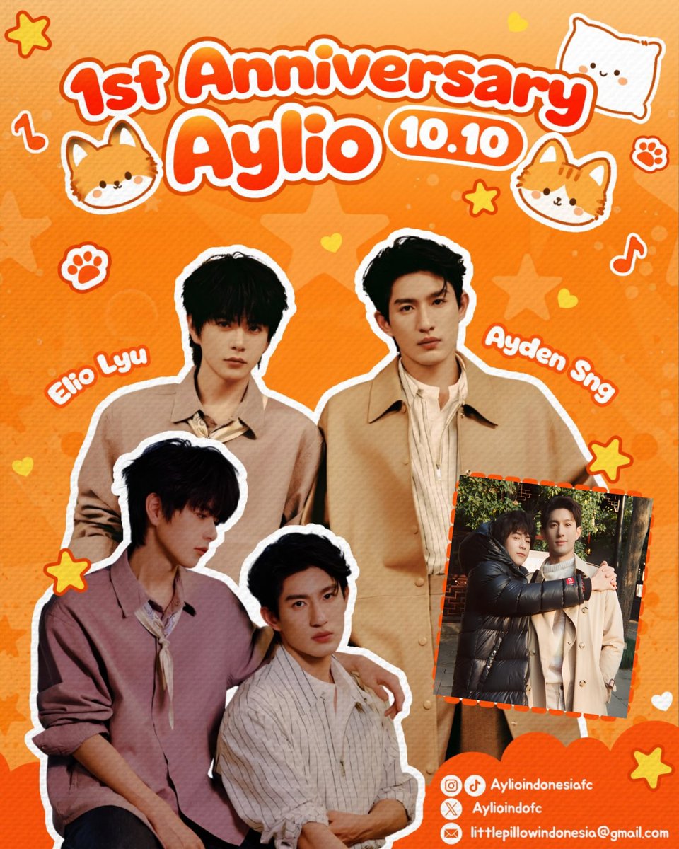 SkyZt10's tweet photo. Always wishing you both happiness, warmth, and endless beautiful moments. 🧡☀️🍊

Always with Aylio, always with love. 🧡

#AylioOurEra1010 #AylioInfonesiaFc #Aylio #AydenSng #LyuSitong https://t.co/0LUlBiRe5H