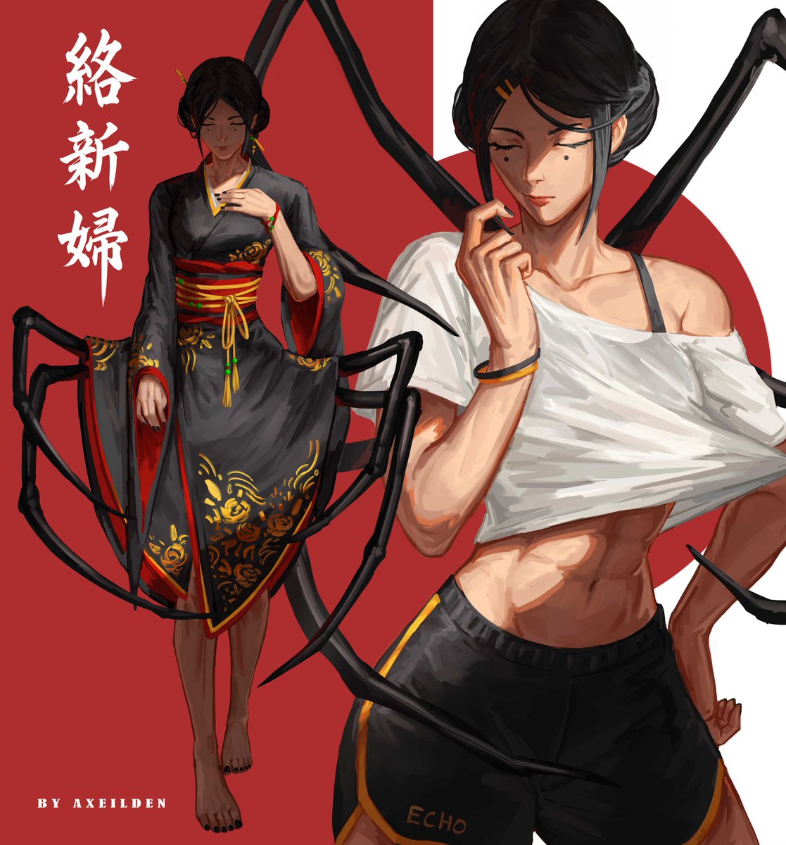 axeilden's tweet photo. Ripped Ghost Girl - Jorōgumo

Are yokai ghosts? 🤔I don't know, but I'm going to take it as it is 🤣 (any Japanese see this, don't jump at me 🤣) https://t.co/bTArN4iE6x