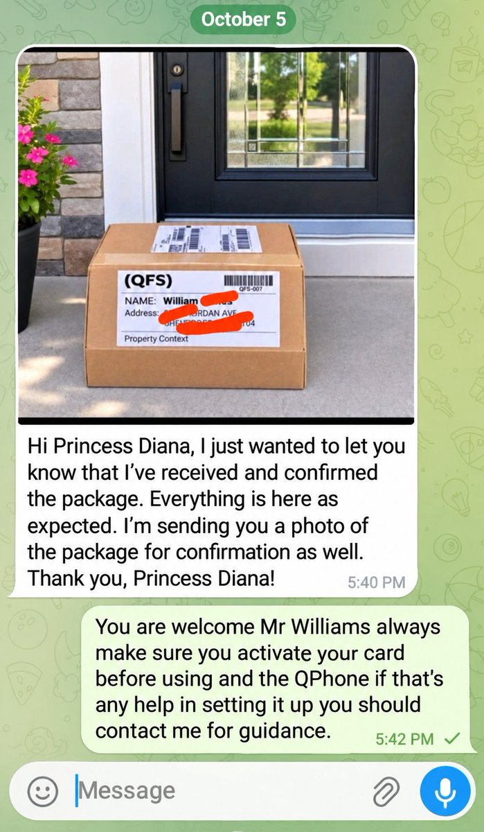 PrincessDixtu's tweet photo. Another QFS delivery received! 📦

The QFS card, QPhone, and system have been delivered successfully. I’m sharing this as proof for those who have been asking about them. If you’re interested, you can learn more and decide for yourself whether you want to apply. https://t.co/uLPIAo78t0