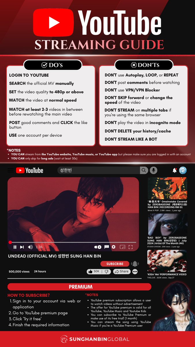 GLOBALSHB's tweet photo. [SUNG HANBIN STREAMING GUIDES]

Prepare to support Sung Hanbin’s 1st EP [DEAD:ALIVE]. Please bookmark this post and go through each guide, familiarizing yourselves with every platform to ensure your efforts have maximum impact. Let’s make his solo debut a milestone to remember!

PT 1.
🟣 iTunes Guide
⚪️ Apple Music Guide
🟢️ Spotify Guide
🔴️ YouTube Guide

@sunghanbin_twt 
#SUNGHANBIN #성한빈 #ソンハンビン
#ZEROBASEONE #제로베이스원 #成韓彬