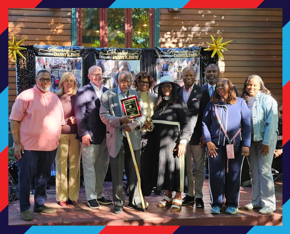 DemsforILHouse's tweet photo. What an incredible afternoon at Ravinia Style on Race honoring over four decades of public service from Congressman Danny K. Davis while fueling up critical support for Assistant Majority Leader Camille Lilly! These two leaders have paved paths of progress, keeping our https://t.co/cD6KmmH5ho