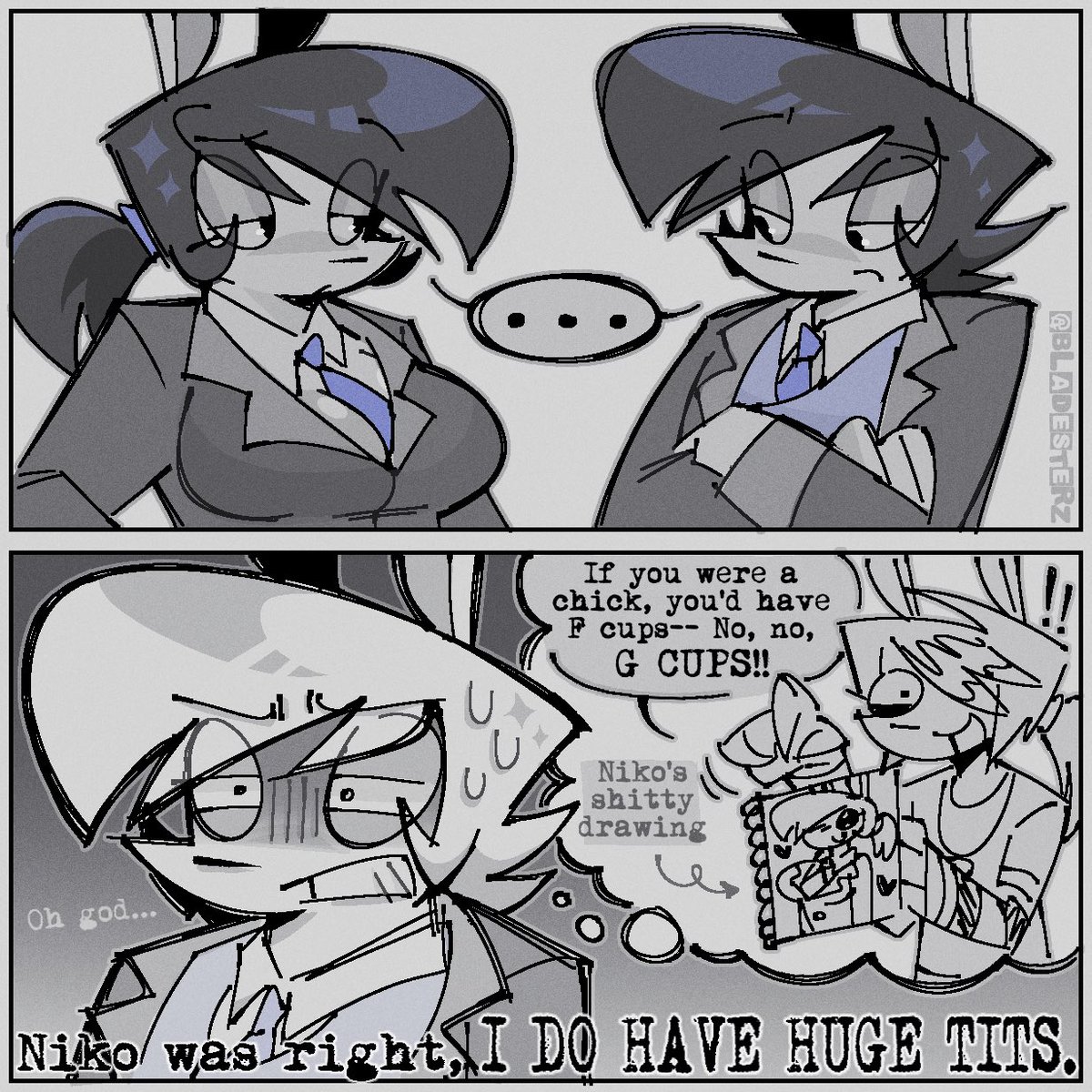 Bladesterz's tweet photo. meeting your genderbent self https://t.co/WKapqEimlz