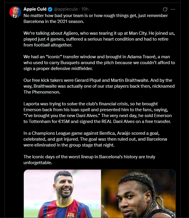 ImoleT26190's tweet photo. reading this and experiencing it is two different things but 

tears were in fans eyes but we stood strong both in good and bad days 

visca barca visca cataluna 
#fcbarcelona #football https://t.co/Bv30vPTa3d