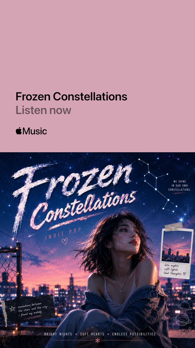 SynthetixAudio's tweet photo. ❄️ Frozen Constellations | Dreamy Indie Pop for Late Nights, Relaxation &amp; Stargazing ✨

Listen on Spotify, Apple Music &amp; more: 🔗 HyperFollow Link:
https://t.co/AWcp9X4NgC
https://t.co/5cRHjkmsV8

#SynthetixAudio #WhereShadowsBegin #NewMusic https://t.co/rXJmKIto6l