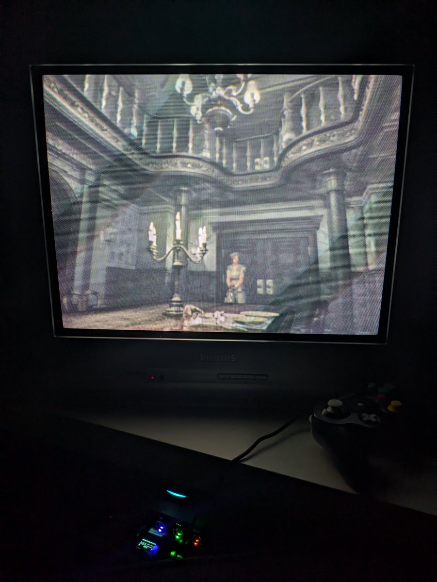 artolympus's tweet photo. This game is so beautiful, I wish it wasn't impossible to take a good picture of a CRT with my phone... https://t.co/9MIXth97C2