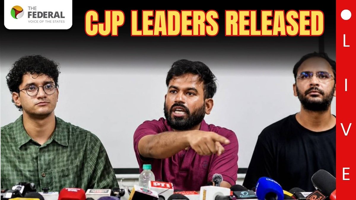 TheFederal_News's tweet photo. CJP leaders Abhijeet Dipke, Saurav Das and Ashutosh Ranka released after overnight detention

Watch | https://t.co/Kdku52ERsm

For more such videos, subscribe: https://t.co/looqfhR07r

#CJP #CockroachJantaParty #AbhijeetDipke #SauravDas #AshutoshRanka #PreventiveArrest #DelhiPolice #JantarMantar #OvernightDetention #DelhiNews