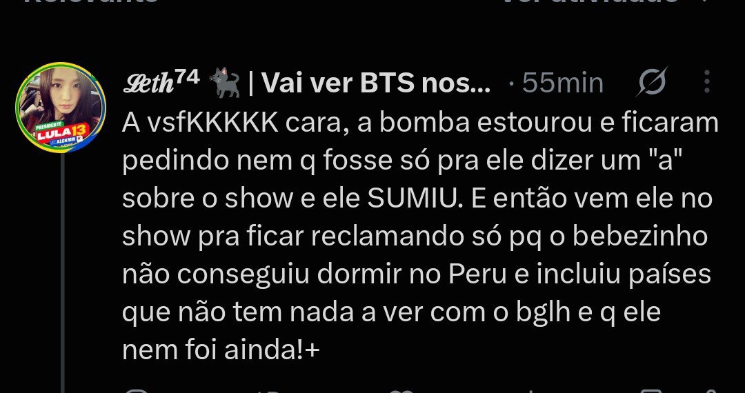 gihw0py's tweet photo. @lettioliv Então diga oq teve de errado no texto dele? Mana vc literalmente ali encima tá  falado besteira e criticando ele sobre o pronunciamento,  " só pq o bebezinho não consegui dormir" seja coerente Vey aí eu falo que vc é hipócrita eu sou a errada https://t.co/hxijEAYZuF