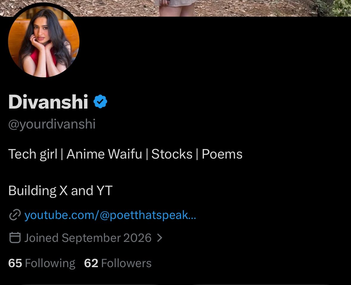 yourdivanshi's tweet photo. 50 followers completed.

Next goal : 100 💫 https://t.co/bV7qTuf5kP