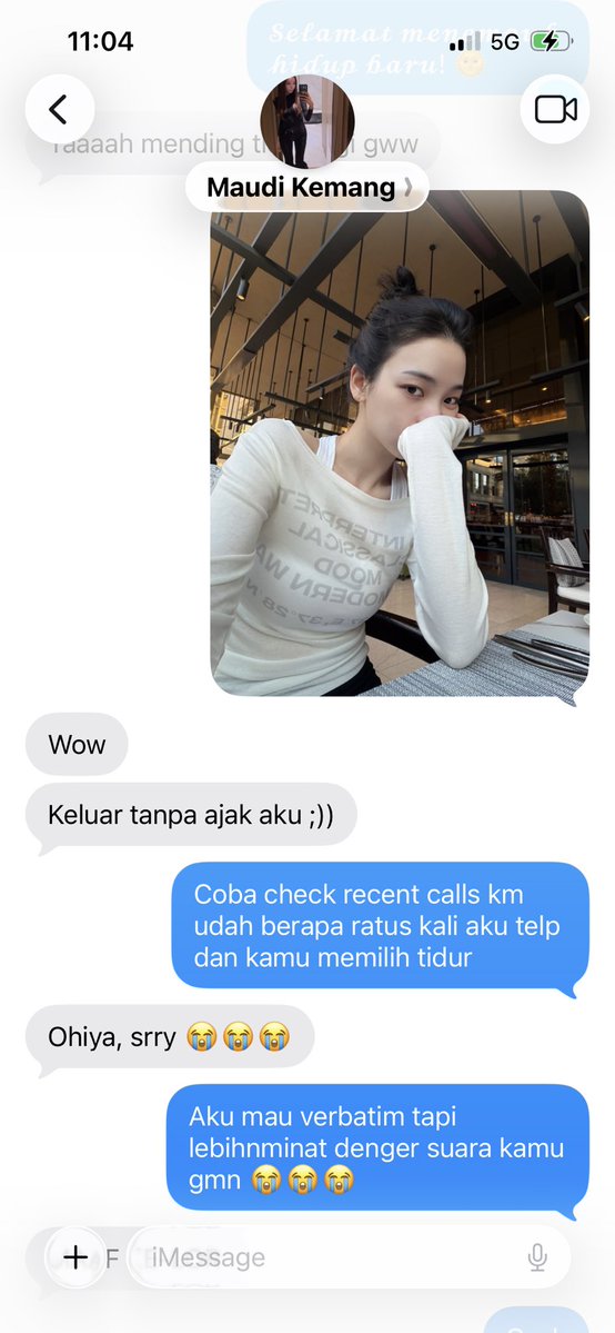 BurnPsalm's tweet photo. KariSelle / Audiz few tweets AU.

Daily convo orang pacaran LDR Kemang-Bekasi. https://t.co/JNQKThy5JU