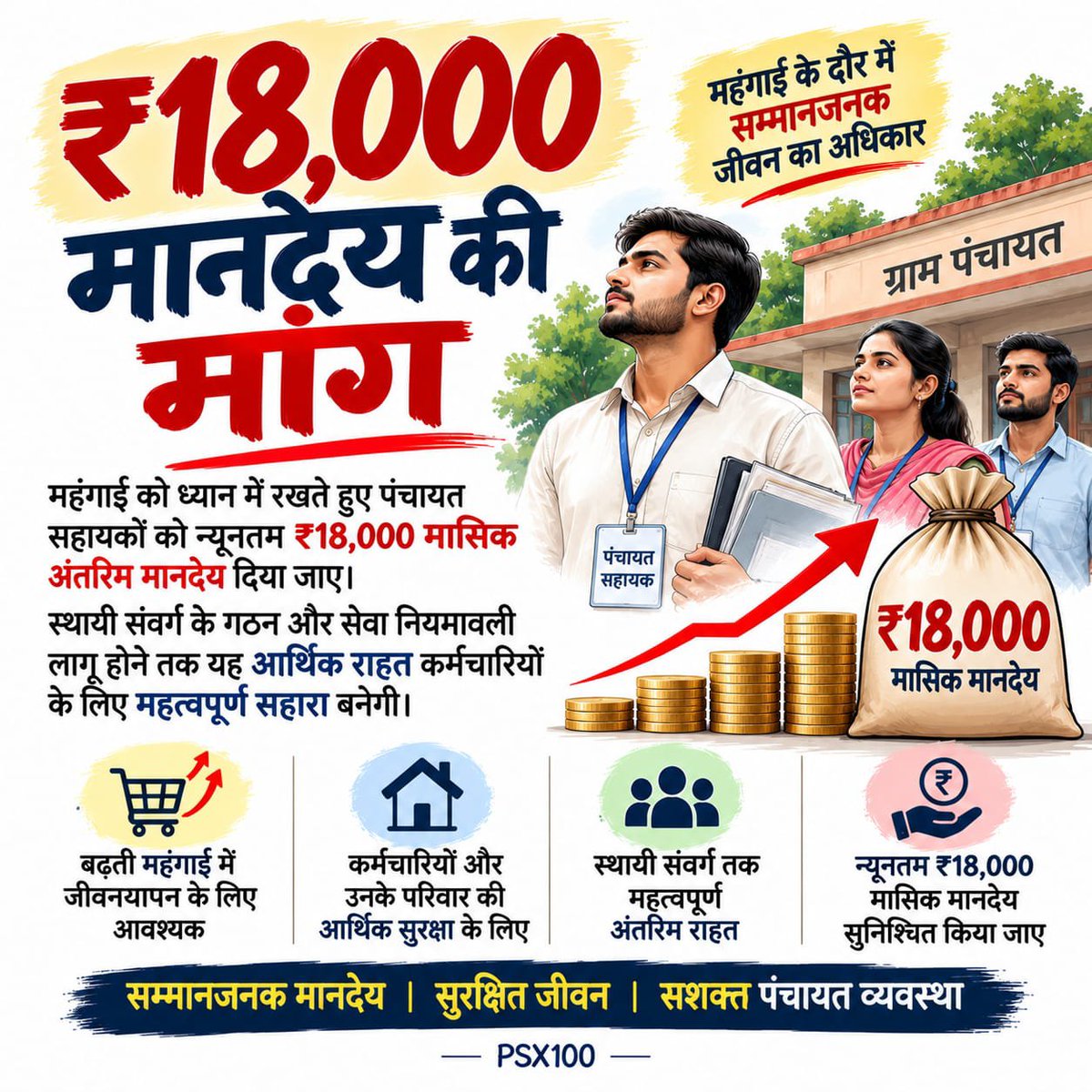 PSU_ETAH's tweet photo. #Regularize_UPPanchayatSahayak

स्थायीकरण पर विचार जारी रहते हुए भी PanchayatSahayak की ₹18,000 अंतरिम मानदेय की मांग पर निर्णय टाला नहीं जाना चाहिए। संबंधित विभाग इस पर स्थिति स्पष्ट करे और आगे की प्रक्रिया सार्वजनिक करे। ✅🙏🙏😊

@myogiadityanath @oprajbhar @UPPanchayatiRaj https://t.co/KoJujCbLlK
