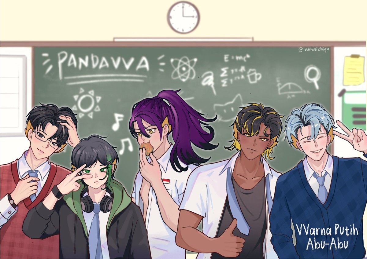 dannaichigo's tweet photo. "Sini yud"

"Lah aku kagak keliatan"

"Ya kau di depan dong kocakk"

"Mbok ya jangan diinjek loh kaki ku dew"

"Kaki kau yang ngapain disitu"

Yuk, ikut keliling sekolah bersama PANDAVVA di VVarna Putih Abu-Abu! 

#CF23 #Comifuro23 #PDVV https://t.co/YHEOIzKAeU