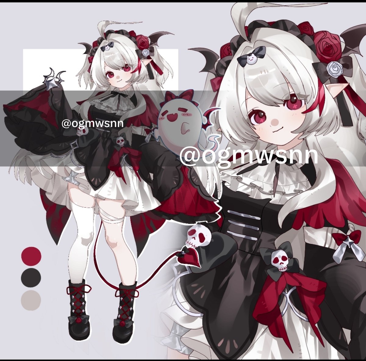 ogmwsnn's tweet photo. ❤️lady vampire 🩸
Adoptable character design 
price $110
commercial use included
Write below or DM to claim🩵
#adoptable #characterdesign #Halloween https://t.co/22QgFkIFTT