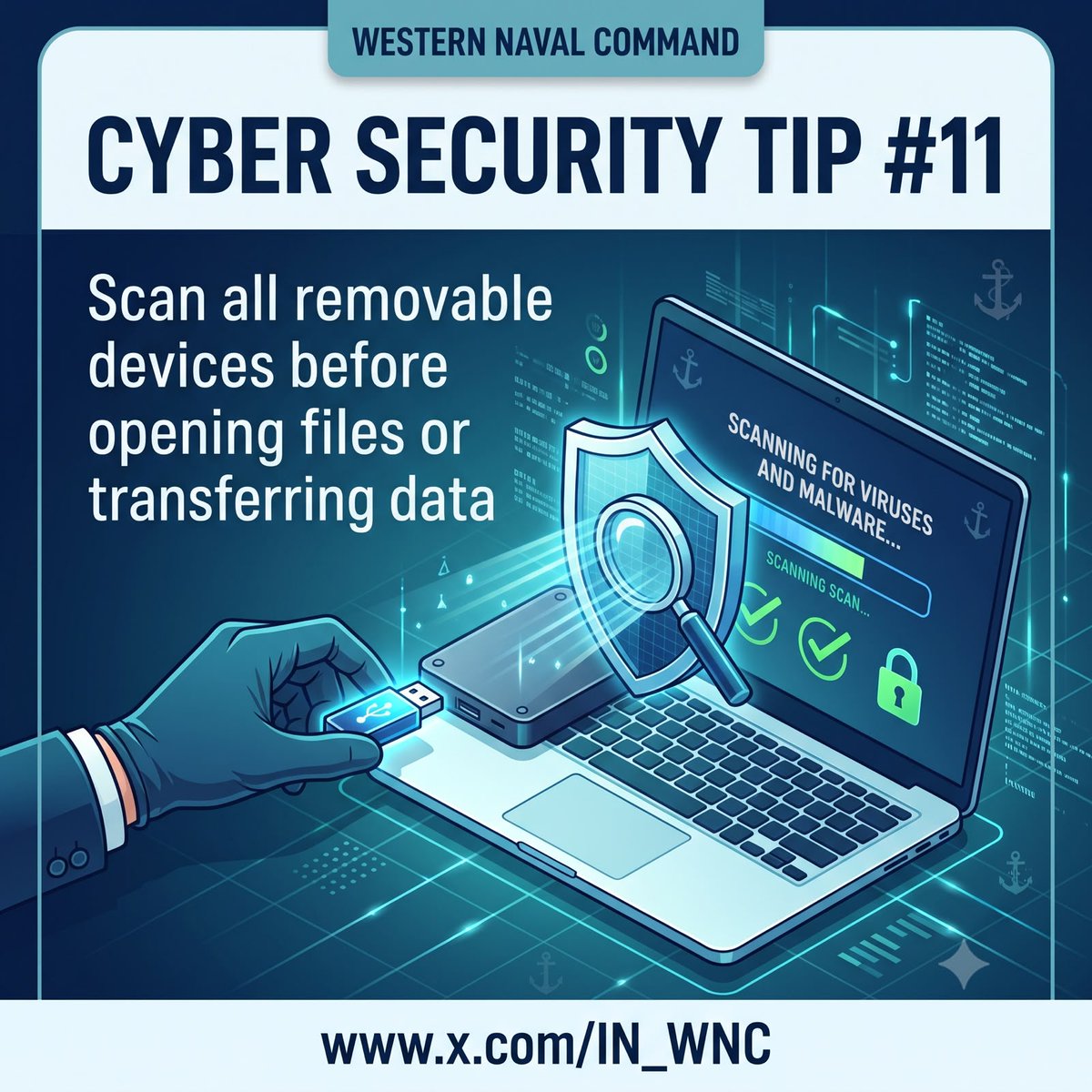 IN_WNC's tweet photo. #CyberSafe #NCSAM26
@indiannavy
@IndiannavyMedia
@DefPROMumbai https://t.co/UOY74309m2
