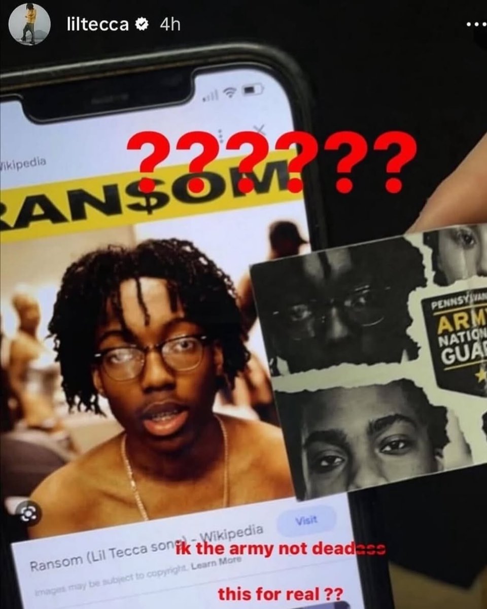 soundlikesex's tweet photo. The US Army using Lil Teccas photo for their national guard recruitment (2024) https://t.co/ihAOh9JuuN