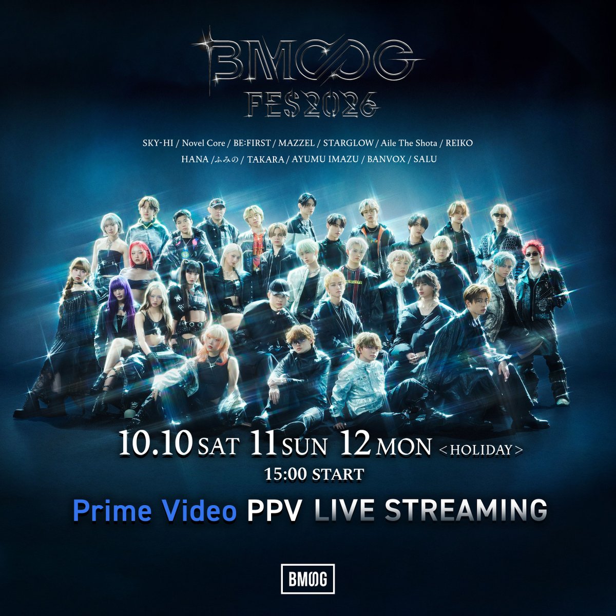 JPOP_MUSIC_SHOP's tweet photo. 🎤「BMSG FES’26」-DAY2-

いよいよ本日開催！
Prime Video PPVにて独占生配信✨

BMSG公式YouTube・Instagramでは
オープニングから冒頭1曲目まで生配信！

DAY2を見届けたい方は、配信情報をチェック📲

▼視聴チケットはこちら
https://t.co/ytBTdPHKkp

#プライムビデオでBMSGFES
#BMSGFES #BMSG https://t.co/jraou6gVEn