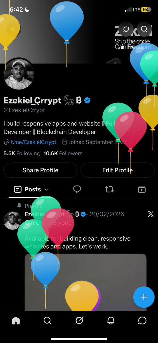 EzekielCrrypt's tweet photo. Happy birthday to me! 🎉

Grateful for another 365 days. 🙏❤️ https://t.co/E7HkFpsF0q