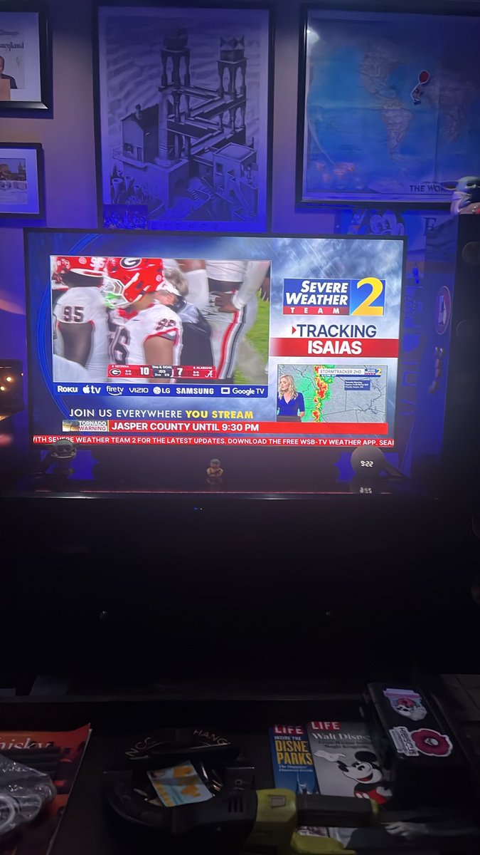 LSUChadP's tweet photo. Please @wsbtv  take this off of my TV… you are nowhere when the storms actually came through now you’re gonna interrupt the Georgie game with this? https://t.co/p1NCt93pX0