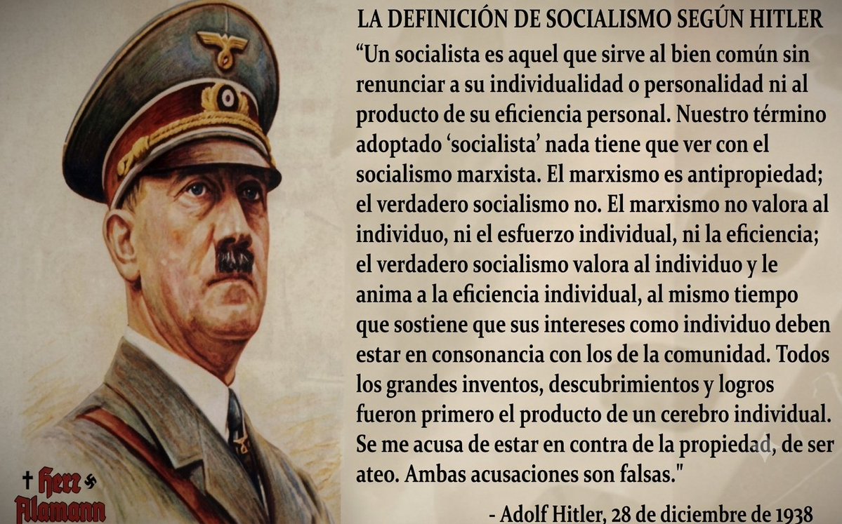 elierurbs's tweet photo. @JJPotella @Incubus_000 Hitler no era marxista socialista, ni muchísimo menos de izquierda. Era de tercera vía (un centrismo alternativo) https://t.co/5qTVAqLdTV