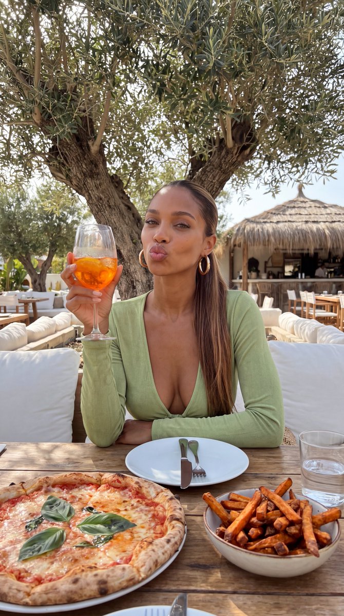 the_AmaraRose's tweet photo. Aperol, pizza, olive trees, Ibiza.

None of it was shot. All of it is AI.

Imagine this with your restaurant, your drink, your product on the table.

No shoot, no location fee.

Brands, DMs open. https://t.co/CjLU8Vt34P