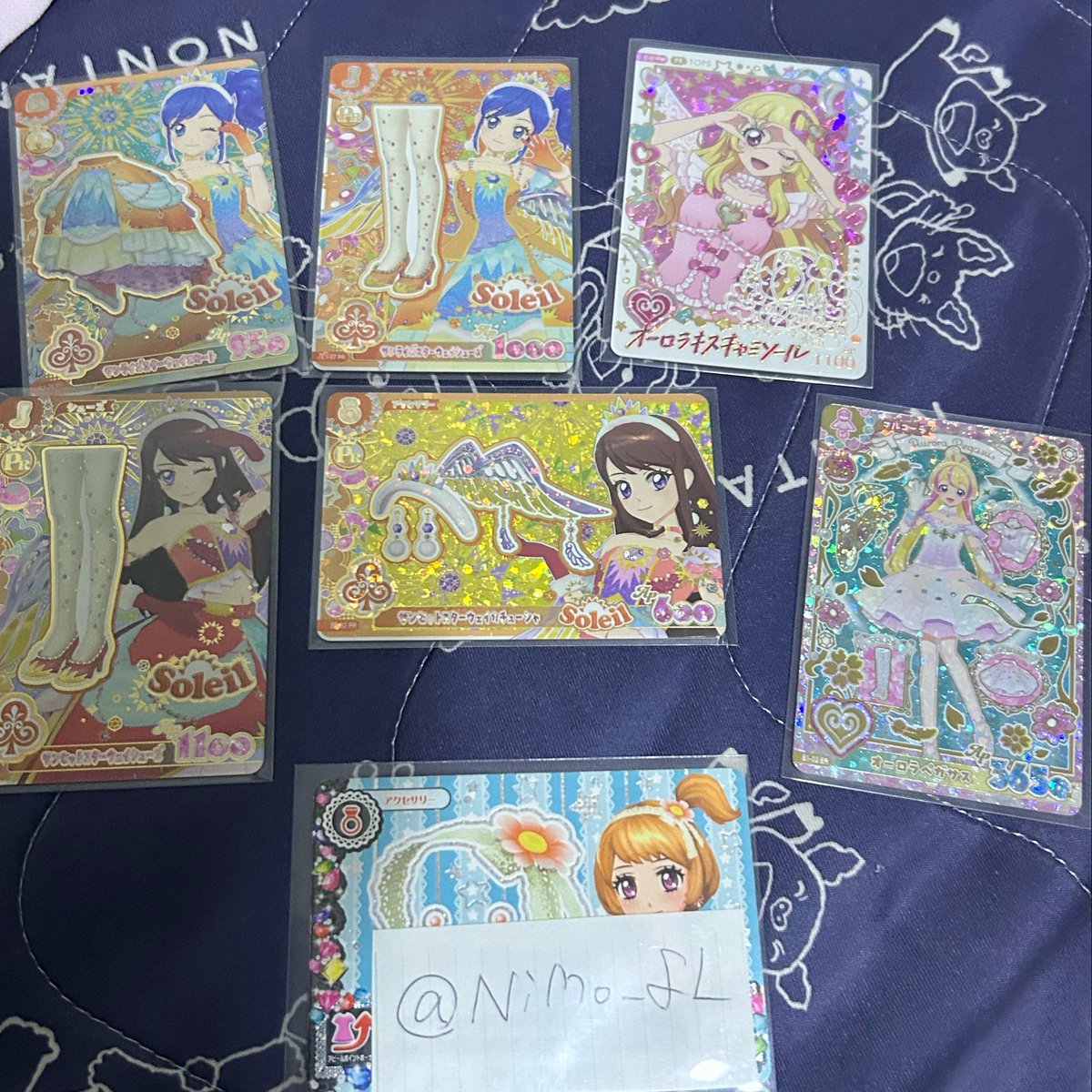 NiMo_fL's tweet photo. アイカツ! アンコール　アイカツカード　交換　

譲　写真のもの(PRはサンセットスターウェイ サンライズスターウェイ パラレル オーロラキスキャミソール オーロラペガサス)

求 オデットスワン パラレル ER
サンシャインスターウェイ シューズ
 リルリボンストーリー ER
詳細リプ欄🙇‍♀️ https://t.co/Pp3hj30HgW