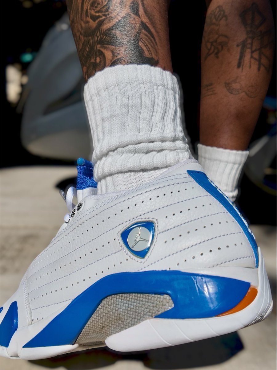 houseofheat's tweet photo. Air Jordan 14 Low "Pacific Blue" (2006) https://t.co/QlFKBr8ShU
