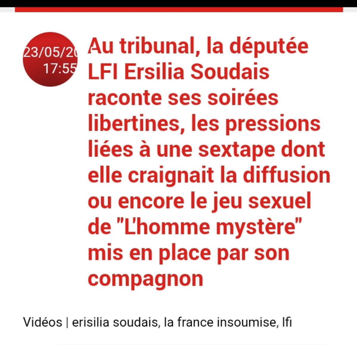 ThomasH37840347's tweet photo. @ErsiliaSoudais @ErsiliaSoudais 
ANTISÉMITE ET MENTEUSE 
Vous osez traiter Mr @GWGoldnadel d'obsédé sexuel mais c'est vous qui alliez dans les clubs échangistes pour faire des sextapes https://t.co/g07Lp4cI1g