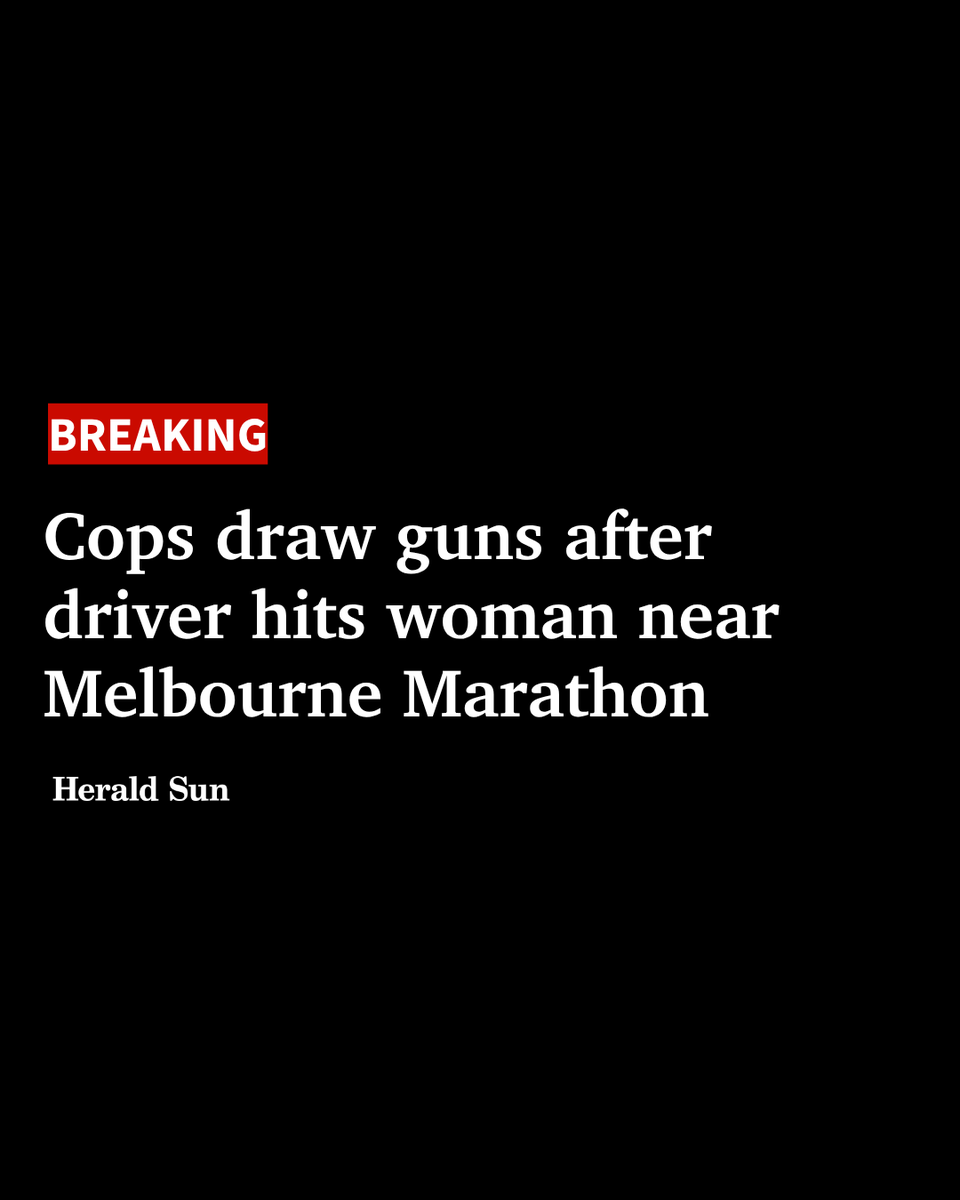 theheraldsun's tweet photo. #BREAKING: A driver has reportedly struck a woman outside Flinders Street Station after coming scarily close to Melbourne Marathon runners > https://t.co/JFdUTv7lHU https://t.co/ku7u2MqLtj