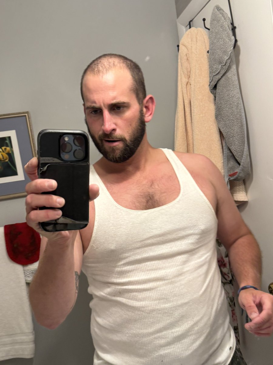 MethPigDrew's tweet photo. Wearing my buddy’s wifebeater at my mom’s house. We smoked and fucked this morning when I told her I was going to an AA meeting. I came back looking more spun and reeking of sex. #gaypnp #pnppig #methwhore #lowlife https://t.co/Sbs8AHcGGC