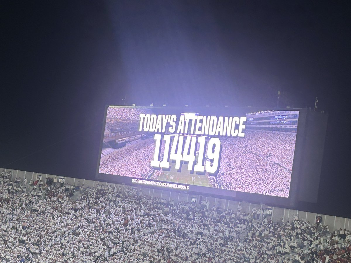 joesmeltzer775's tweet photo. Tonight’s Penn State attendance.

A new record. https://t.co/Zj4FdjkHLs