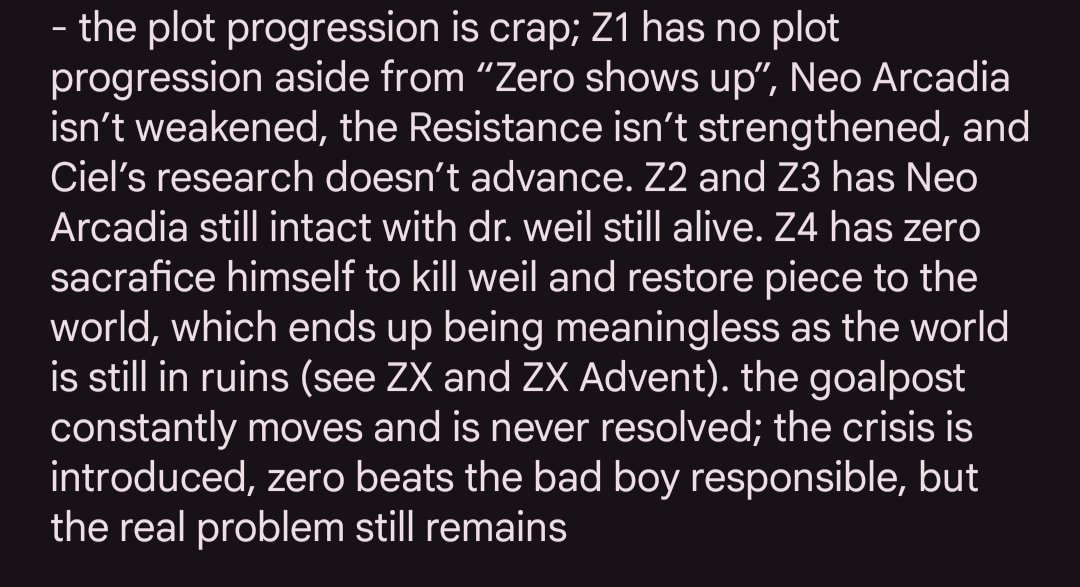 yurukuruttabesu's tweet photo. @EdgeVee PLEASE shut the fuck up, mega man zero is dogshit

i am getting tired of people pretending that MMZ is peak fiction, even though it regurgitates the same problems MMX has tenfold
you dumb bitches are blinded by it's "aesthetic" and don't see the actual content ⬇️⬇️ https://t.co/j9uTnzMJZY