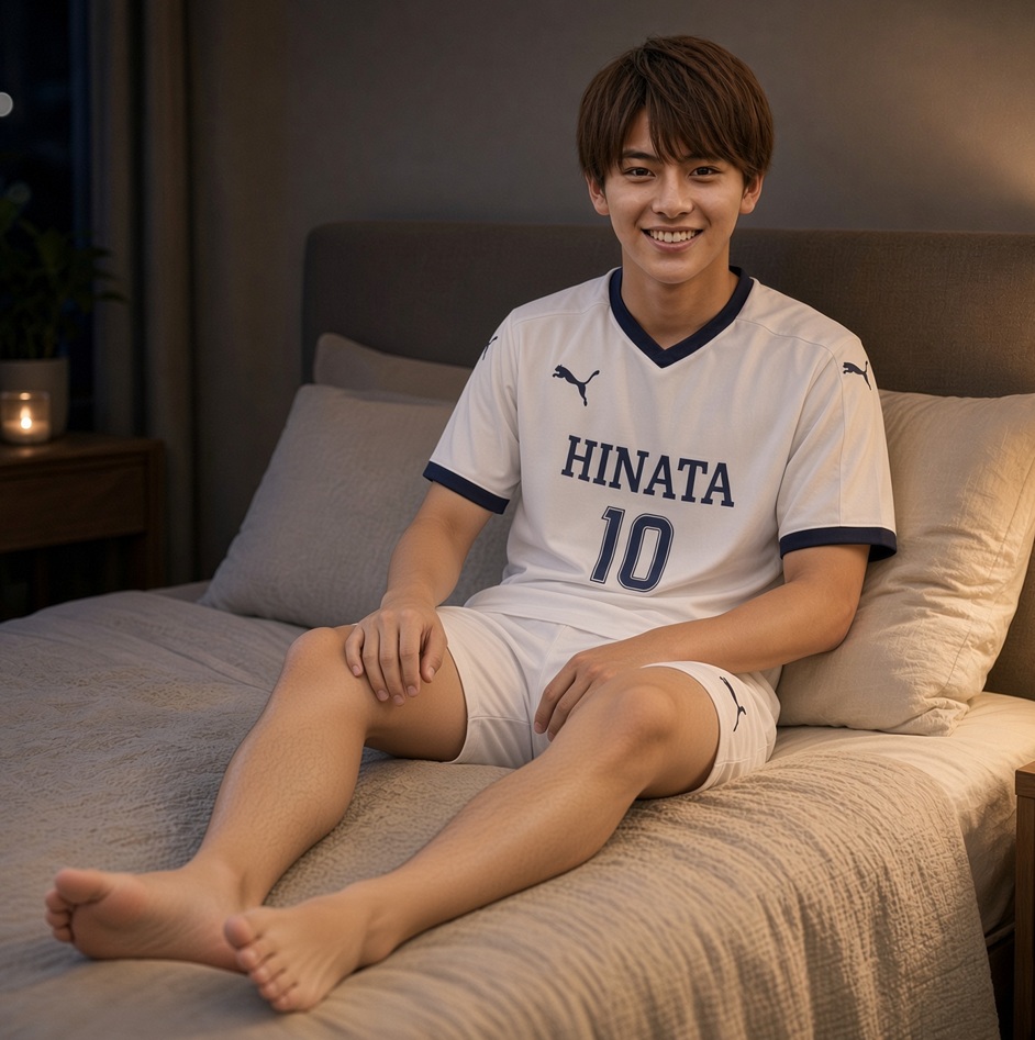 AIDlp9YUf97932's tweet photo. サッカー男子HINATA⚽

「みんな、おやすみ･･･」

#AI男子 #サッカー男子 
#AIBoy #SoccerBoy